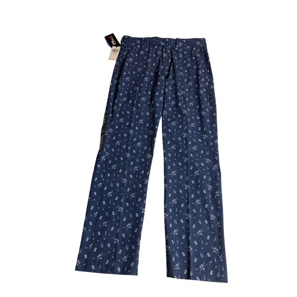 RLX Ralph Lauren Men's Performance Pants - Sz 30X30 Cypress Print Blue/White - Picture 1 of 14